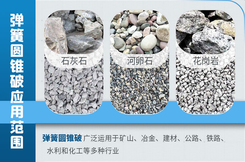 彈簧圓錐破碎機(jī)可破碎物料