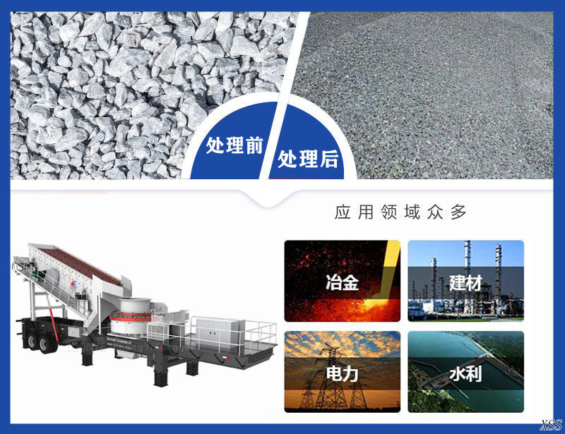 新型移動制砂機處理物料前后及應用領域